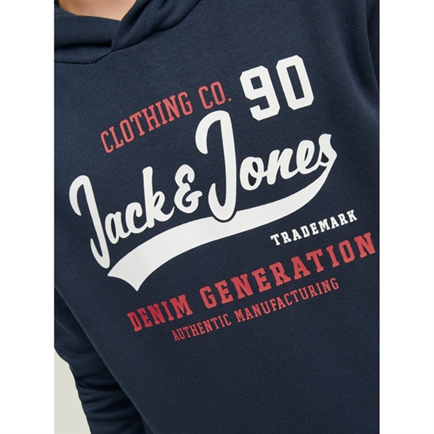 Jack & Jones Junior Navy Blazer Logo Sweat Hoodie Noos