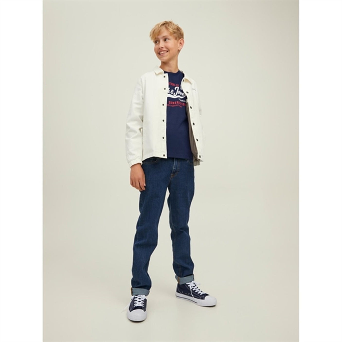 Jack & Jones Junior Navy Blazer Logo T-Shirt Noos