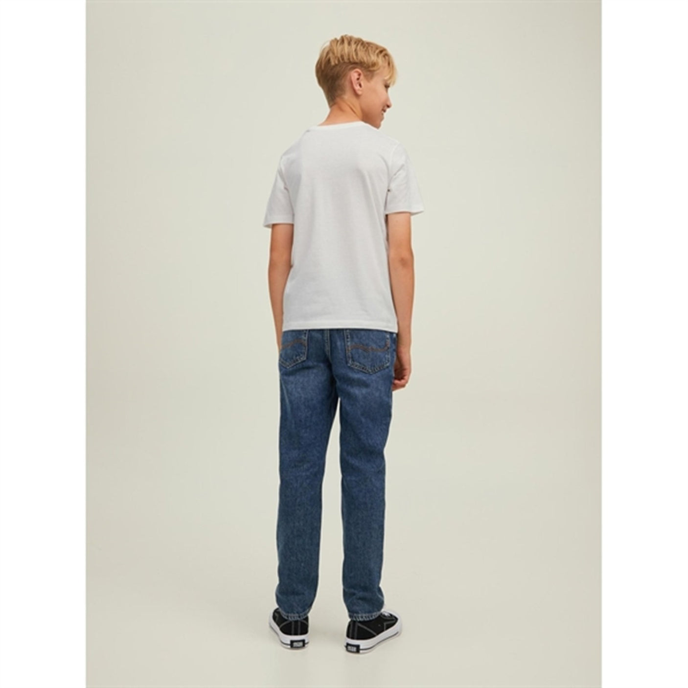 Jack & Jones Junior Cloud Dancer Logo T-Shirt Noos