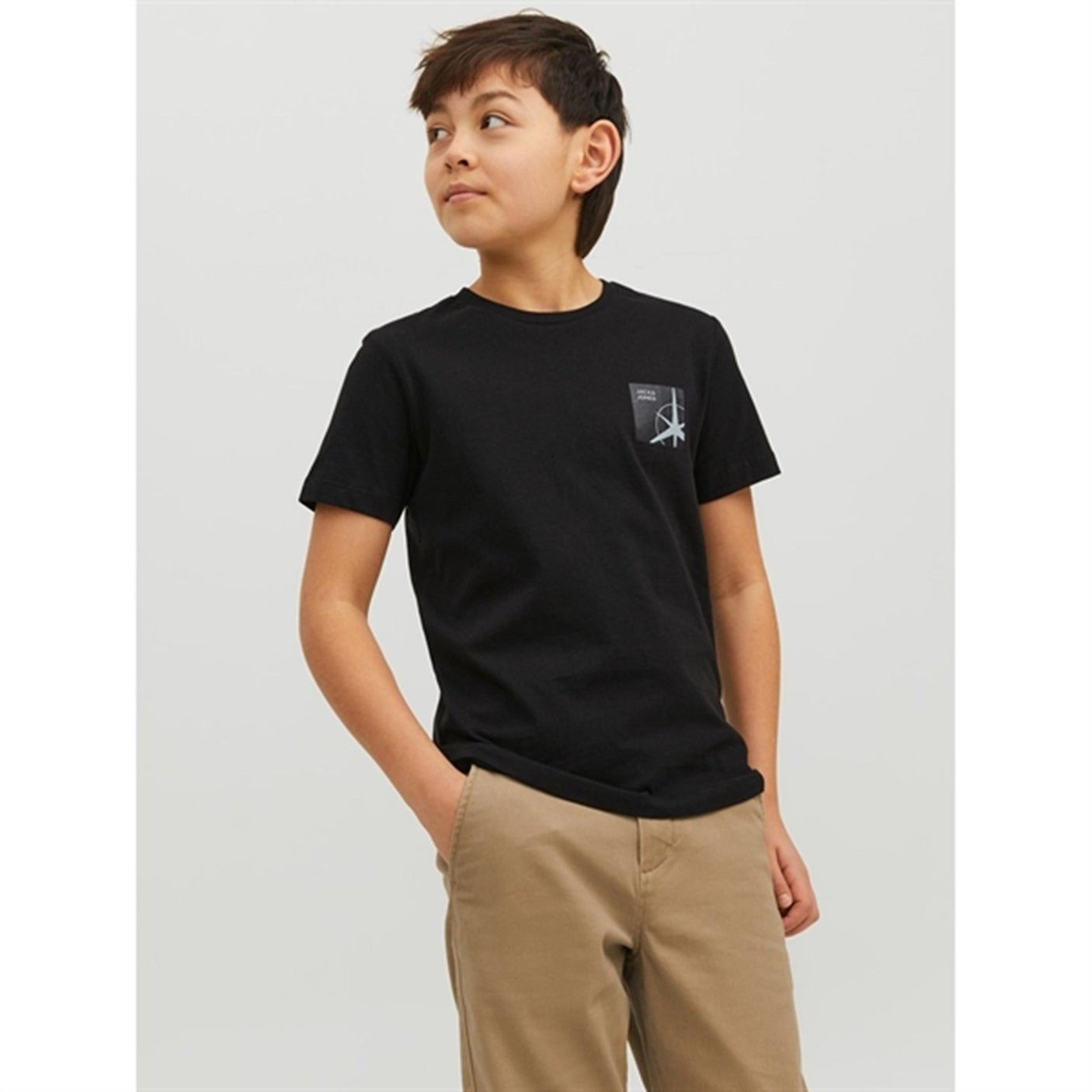 Jack & Jones Junior Black Filo T-Shirt
