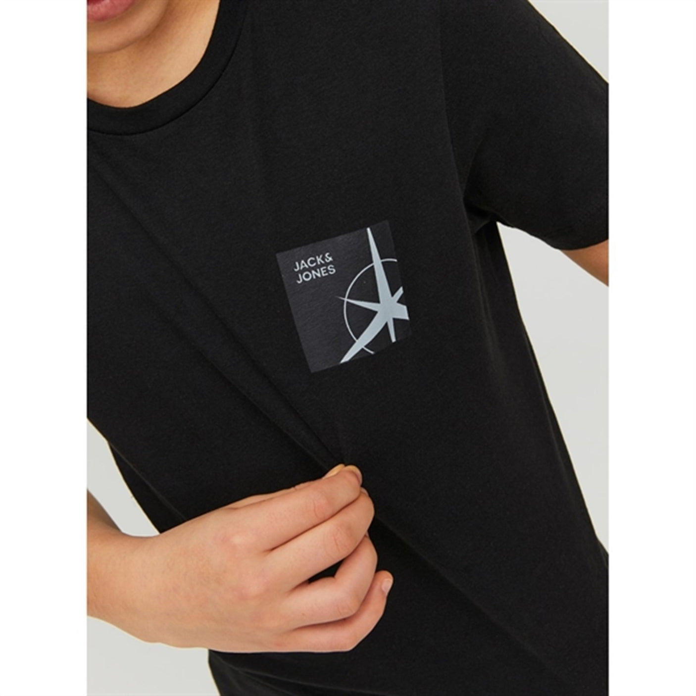 Jack & Jones Junior Black Filo T-Shirt