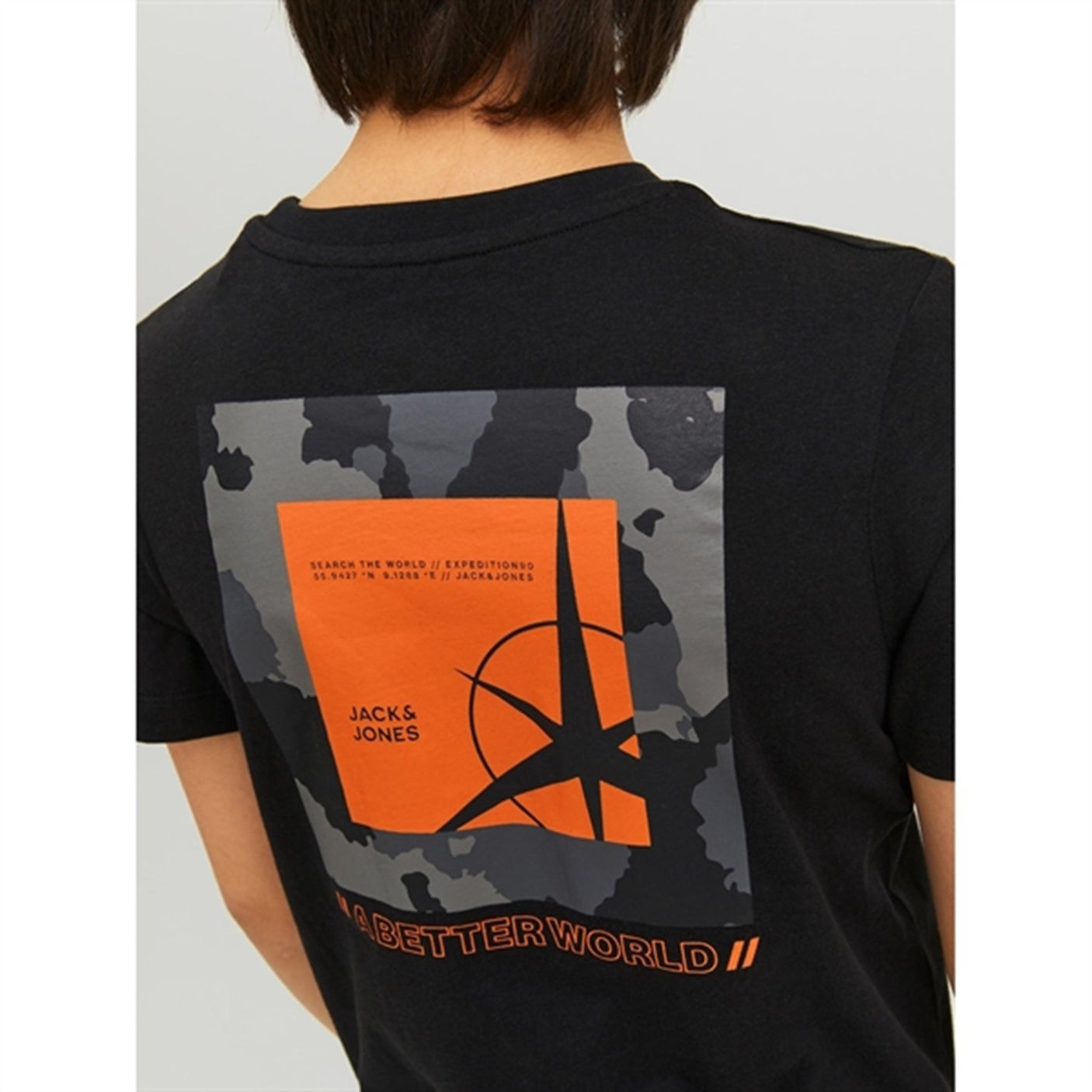 Jack & Jones Junior Black Filo T-Shirt