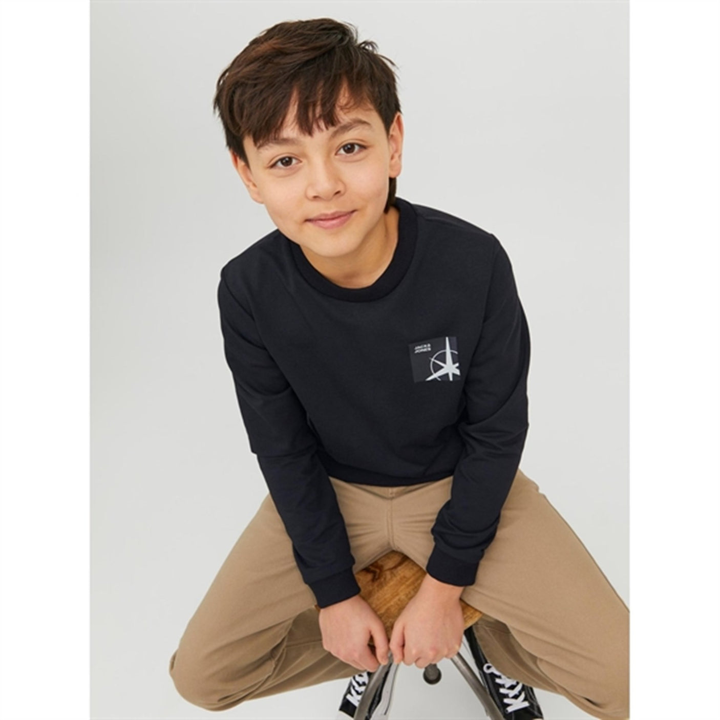 Jack & Jones Junior Black Filo Sweatshirt