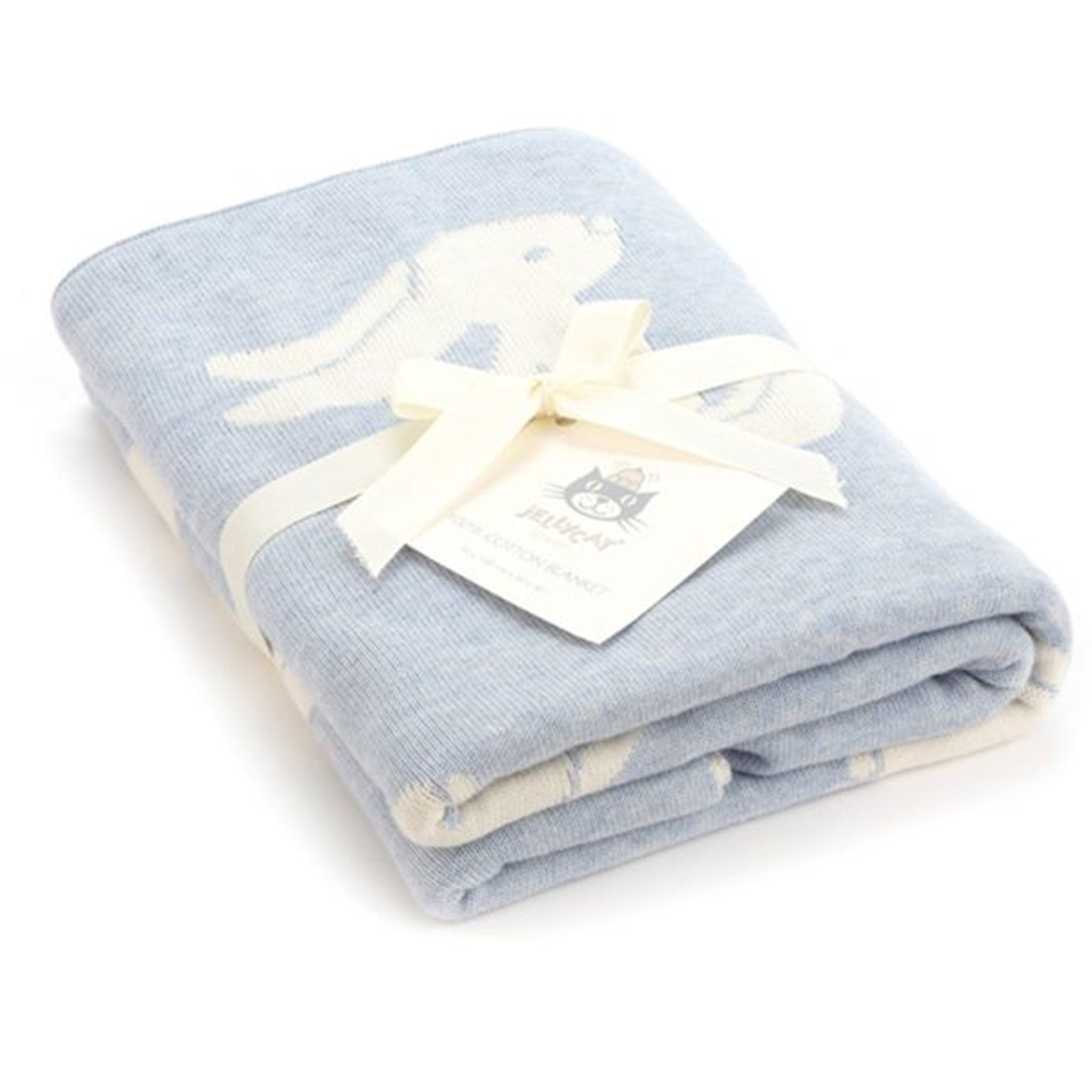 Jellycat Bashful Bunny Blue Blanket 2