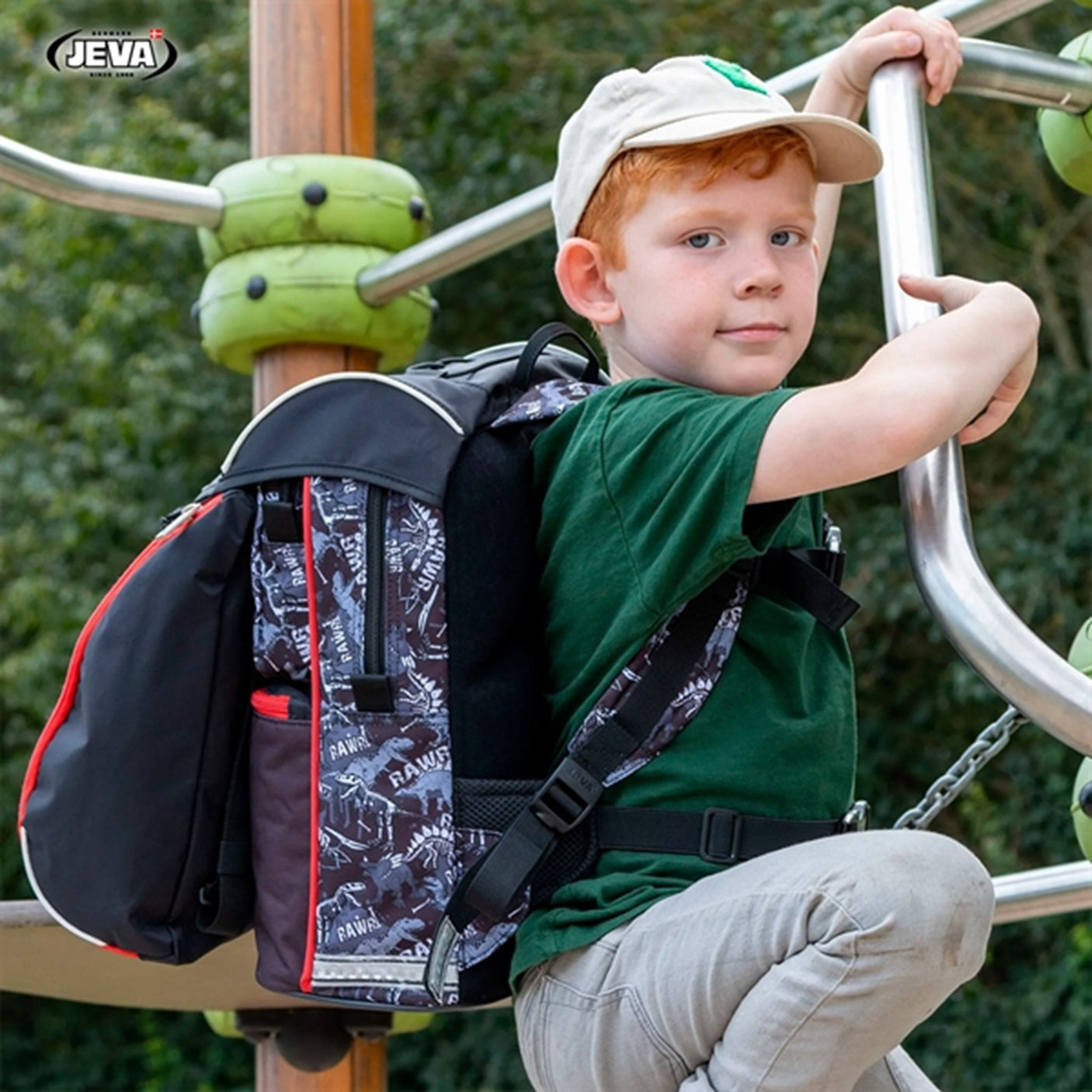 JEVA Intermediate Skoletaske Dinosaur Robot