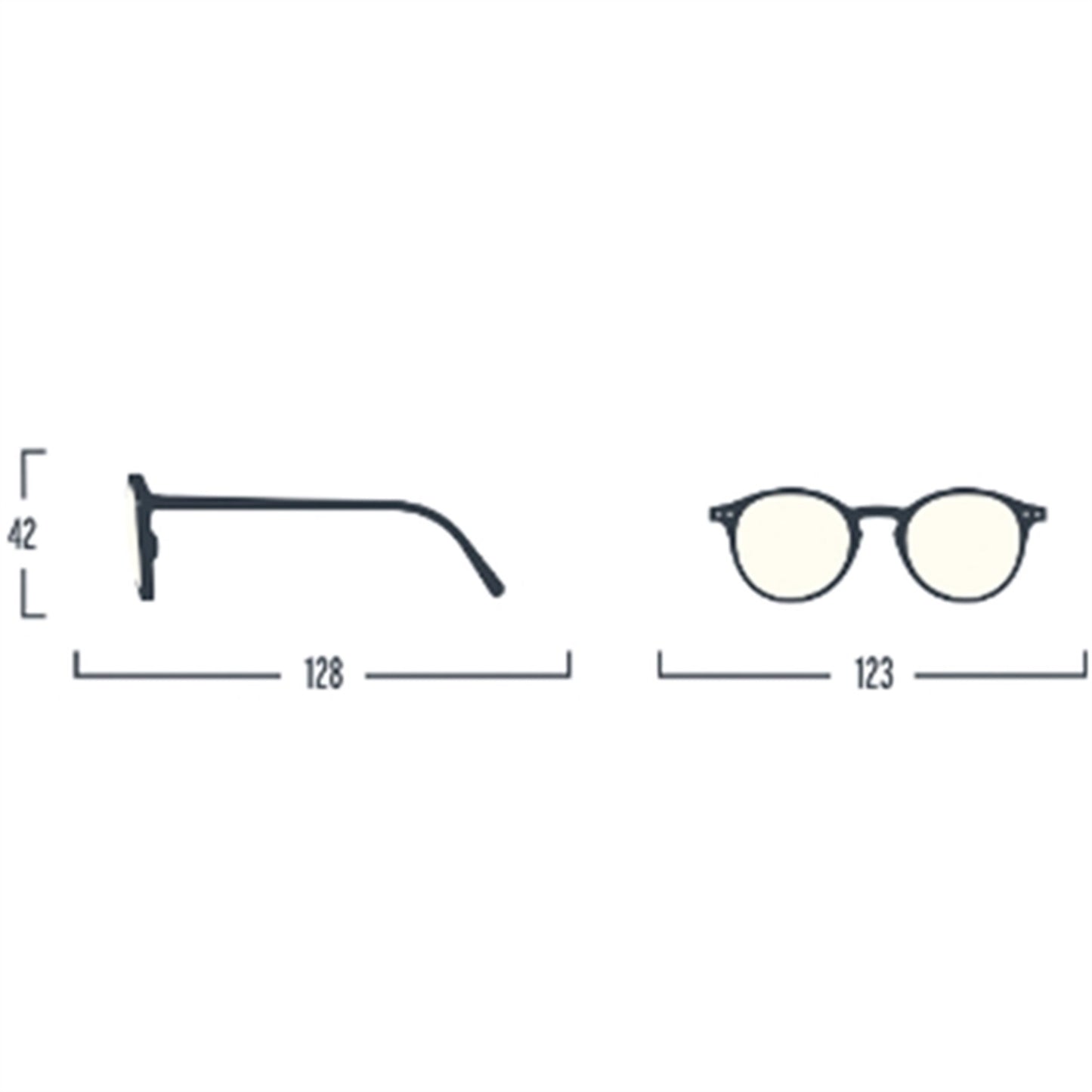 Izipizi Junior Screen Glasses #D Black Soft 0