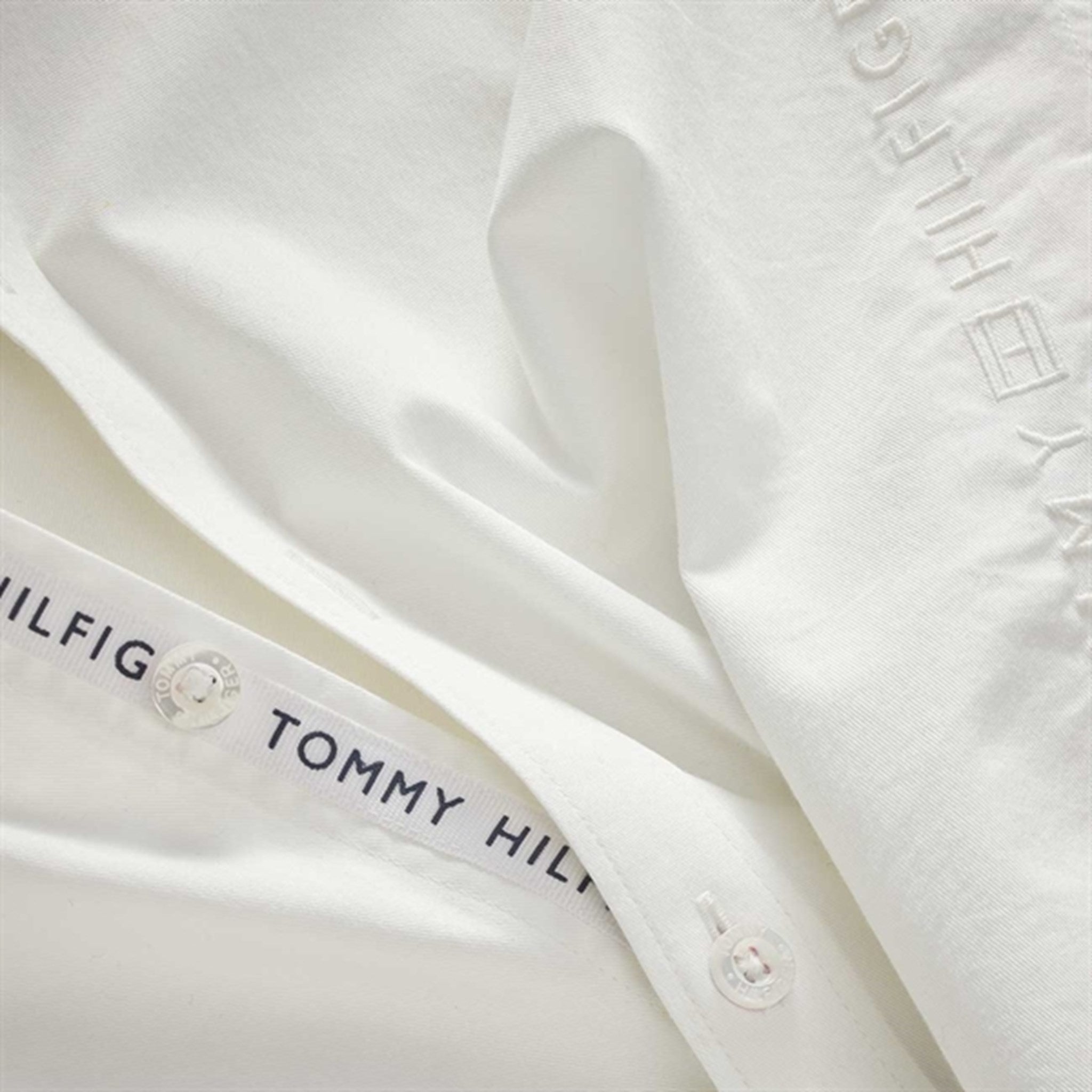 Tommy Hilfiger Stretch Twill Tonal Logo Shirt White 2