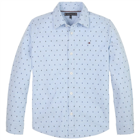 Tommy Hilfiger Mini Print Oxford Shirt Shoreside Blue