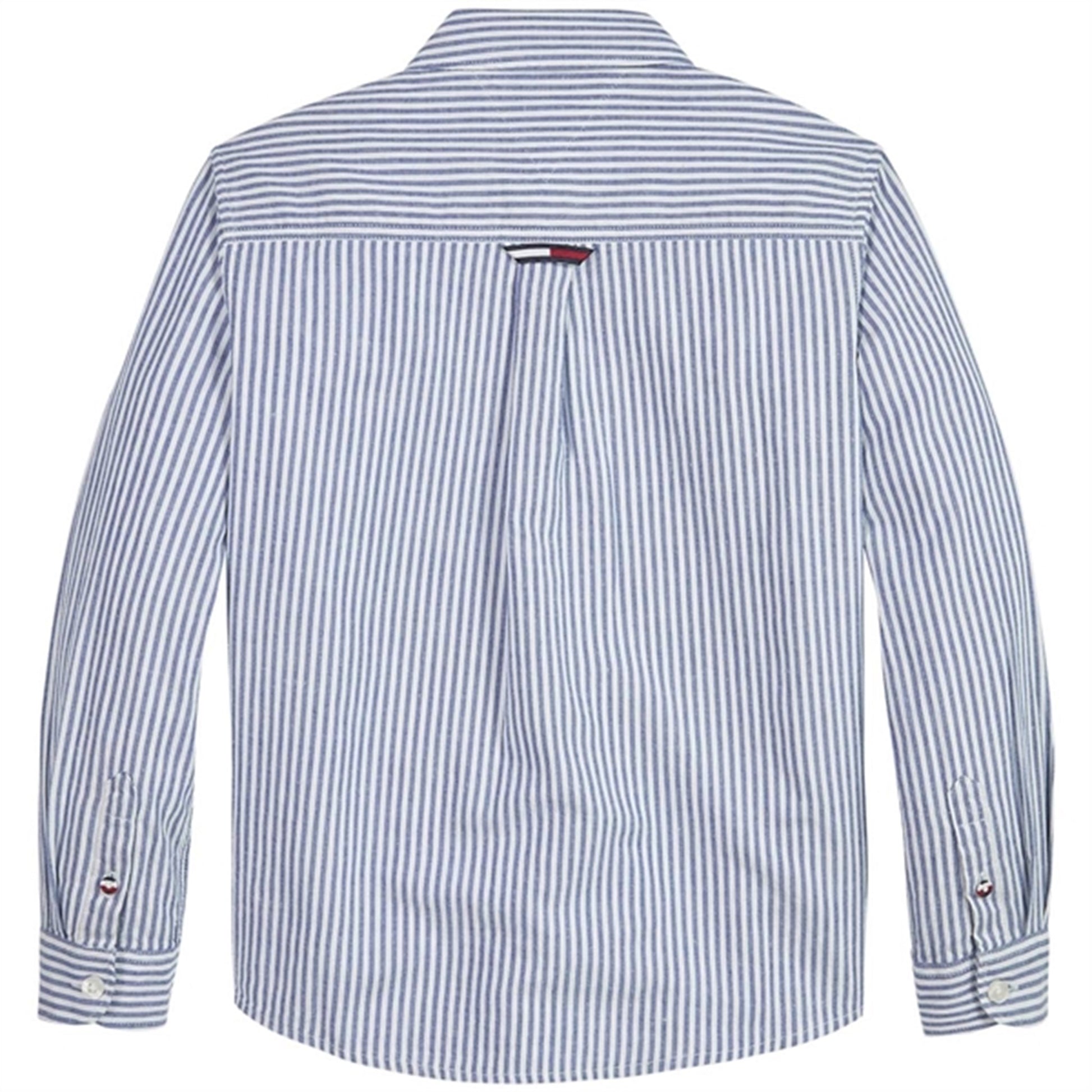 Tommy Hilfiger Hemp Relaxed Shirt Dark Blue Stripe