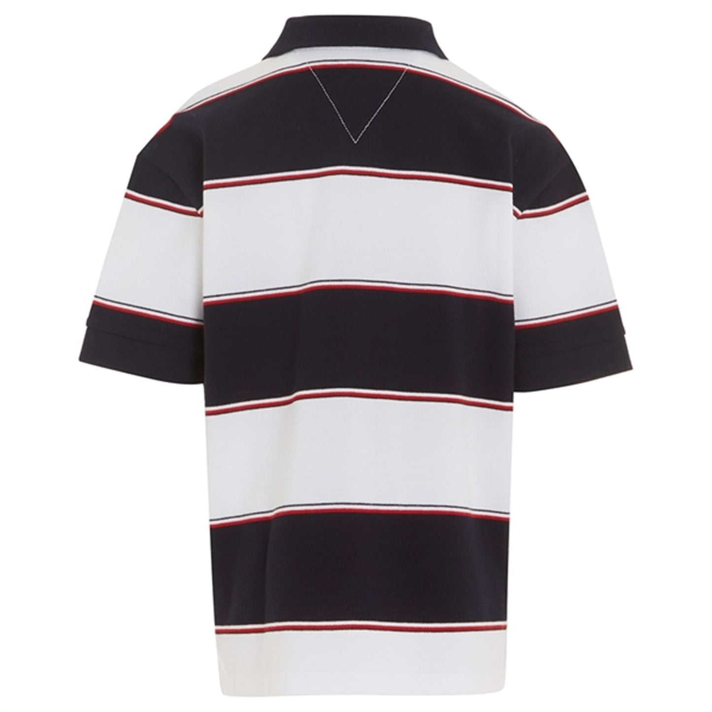 Tommy Hilfiger Global Rugby Stripe Polo T-Shirt White/Blue Stripe