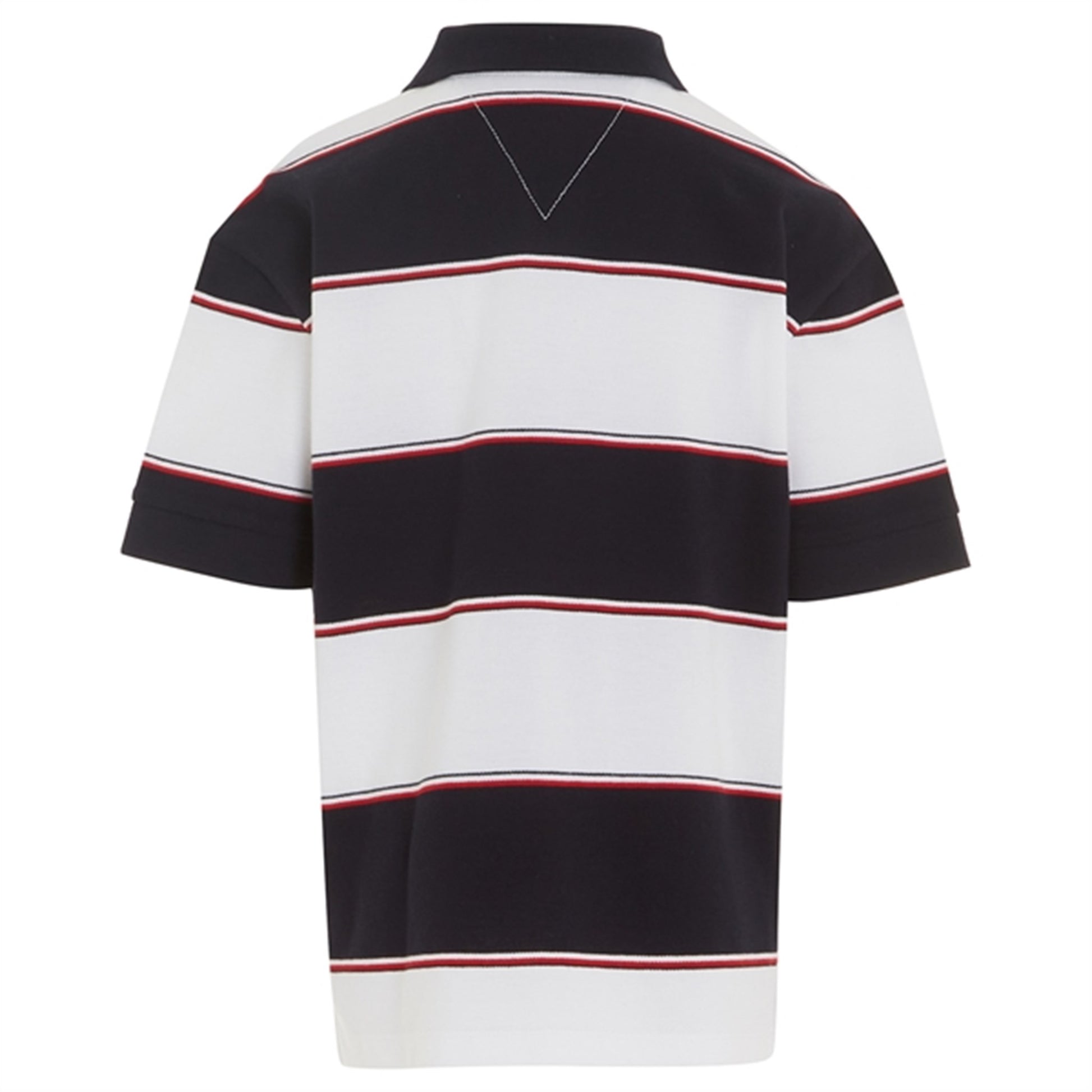 Tommy Hilfiger Global Rugby Stripe Polo T-Shirt White/Blue Stripe