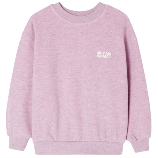 American Vintage Sweatshirt ML Col Rond Satin Surteint