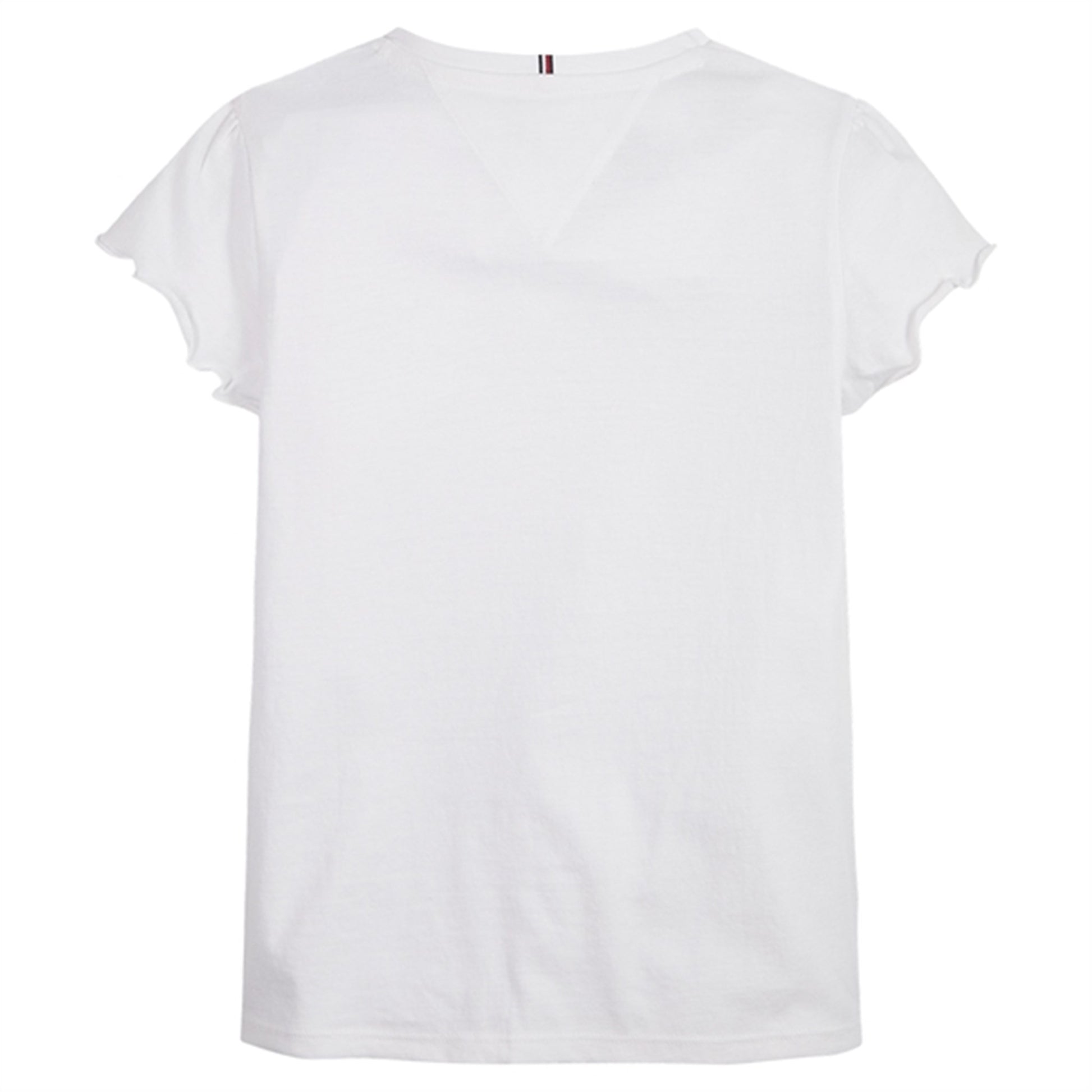 Tommy Hilfiger Essential Ruffle Sleeve T-shirt White