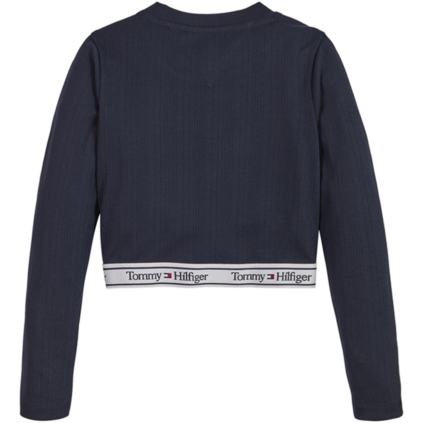 Tommy Hilfiger Tape Rib Crop Top Desert Sky