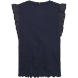 Tommy Hilfiger Ruffle Rib Tank Top Desert Sky