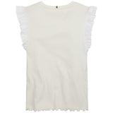 Tommy Hilfiger Ruffle Rib Tank Top White