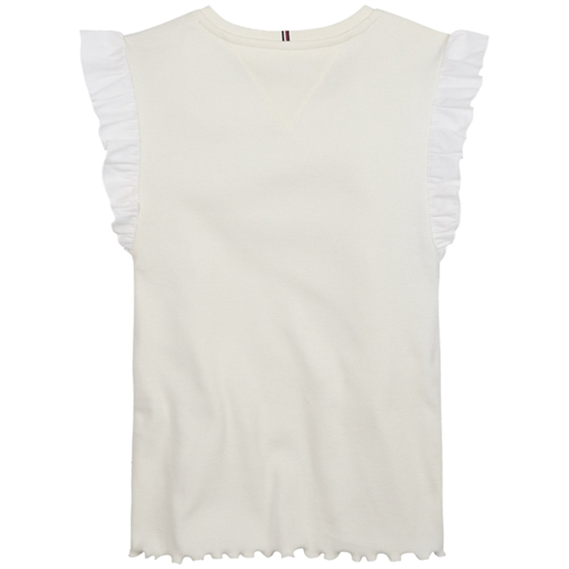 Tommy Hilfiger Ruffle Rib Tank Top White