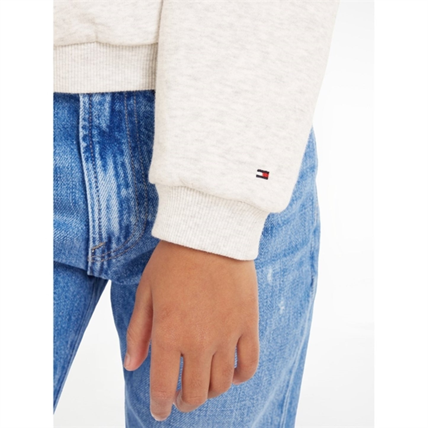 Tommy Hilfiger Varsity Crew Hoodie New Light Grey Heather