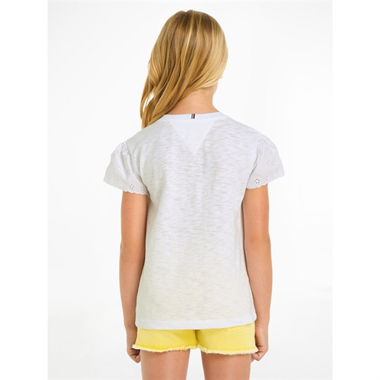Tommy Hilfiger Broderie Anglaise Sleeve Blouse White