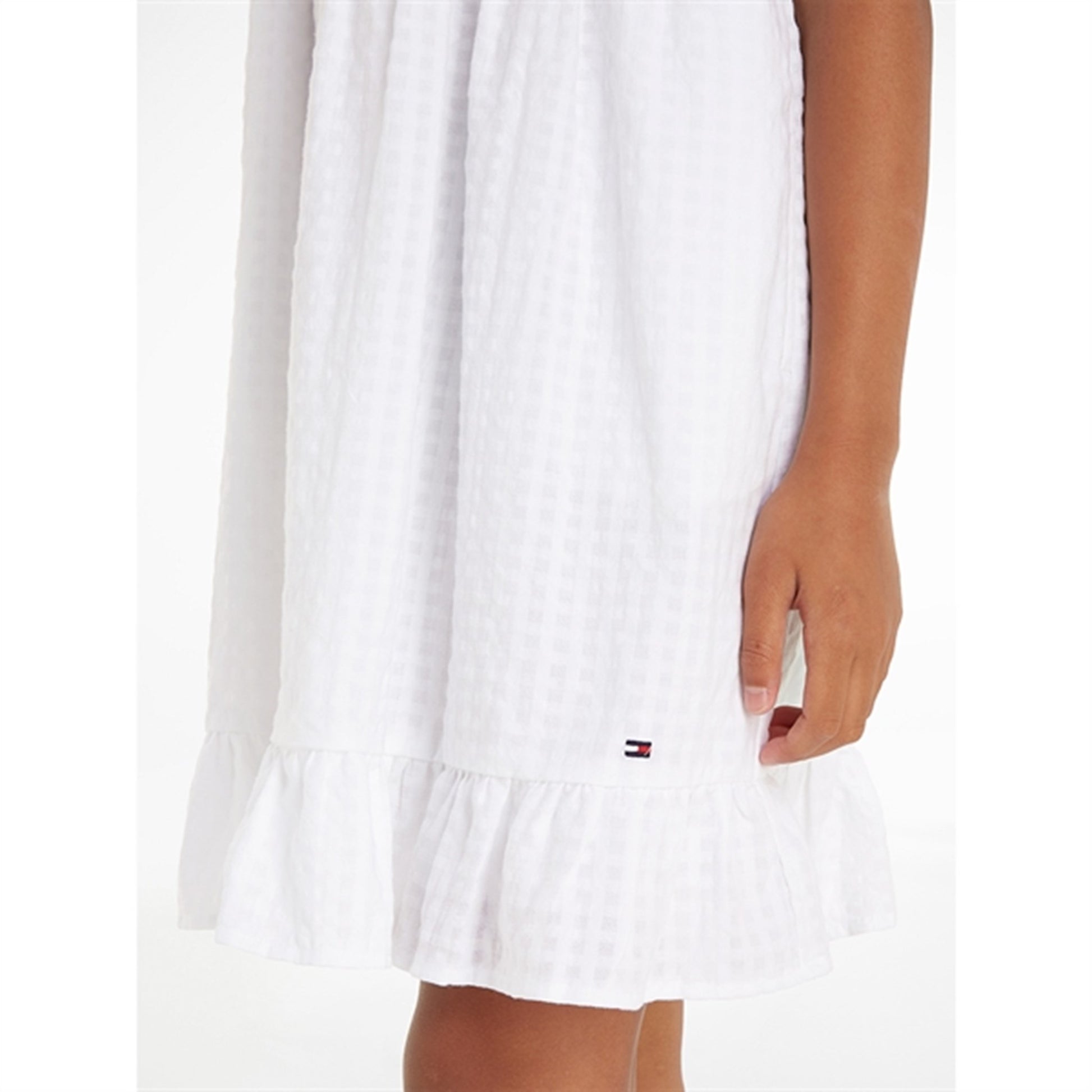 Tommy Hilfiger Seersucker Gingham Dress White