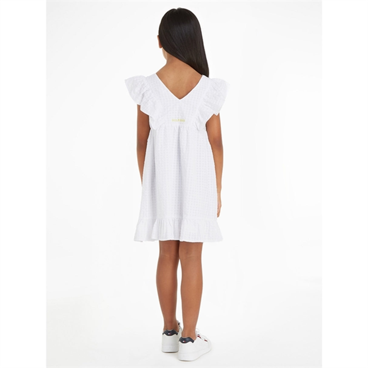 Tommy Hilfiger Seersucker Gingham Dress White