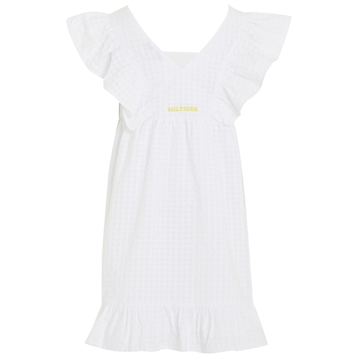 Tommy Hilfiger Seersucker Gingham Dress White