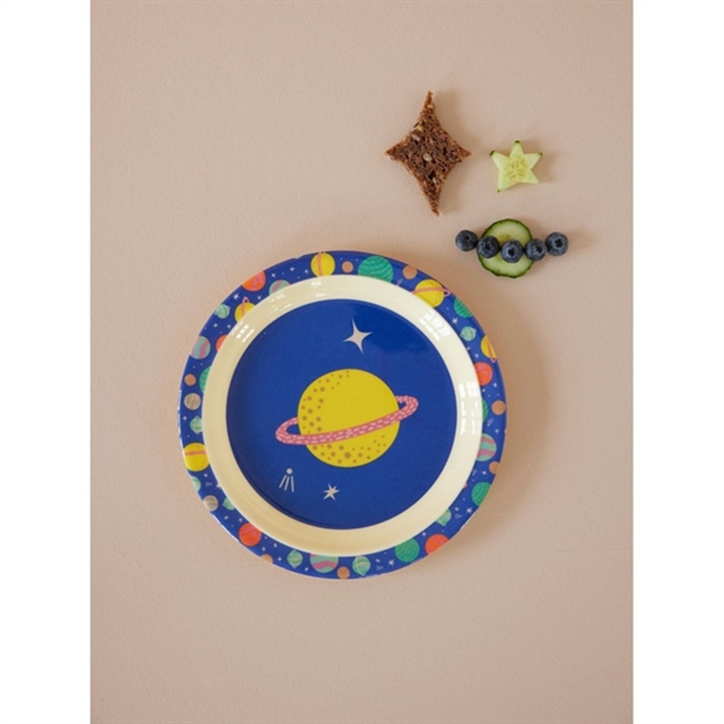 RICE Galaxy Melamine Childrens Plate 3