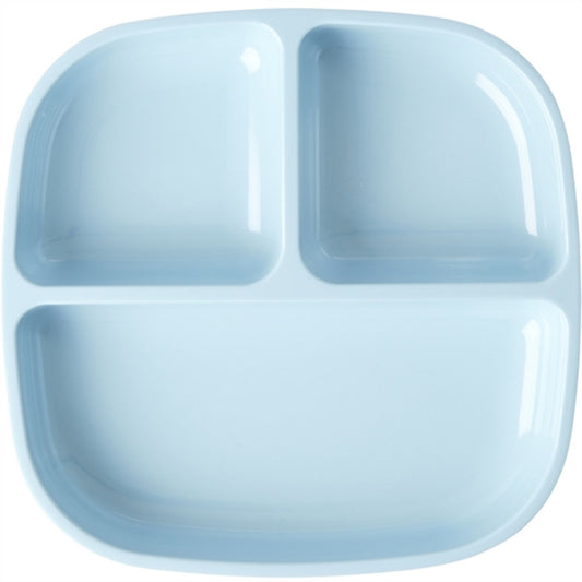 RICE Mint Melamine Childrens Plate with 3 Rooms