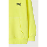 American Vintage Hoodie Izubird Neon Yellow