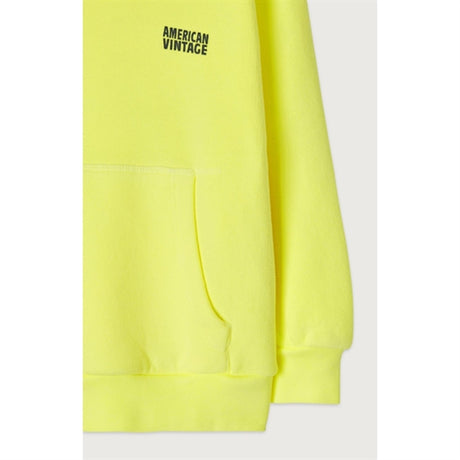 American Vintage Hoodie Izubird Neon Yellow