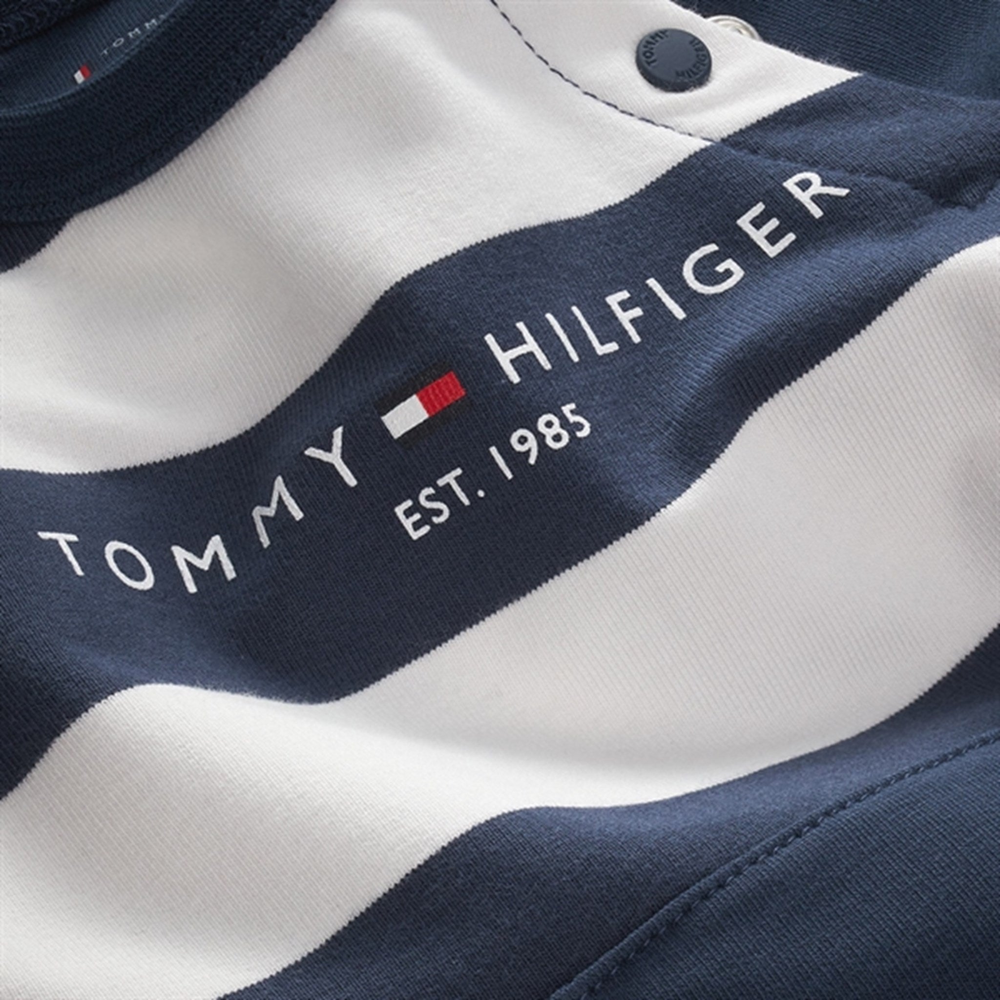 Tommy Hilfiger Baby Rugby Stripe Coverall Twilight Navy Stripe 2