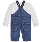 Tommy Hilfiger Baby Graphic Dungaree Set White