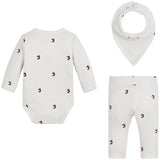 Tommy Hilfiger Baby Rib Gift Box 3-Pack Ancient White Apple Allover