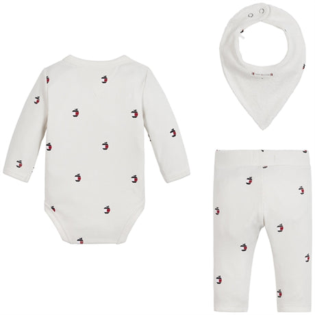 Tommy Hilfiger Baby Rib Gift Box 3-Pack Ancient White Apple Allover
