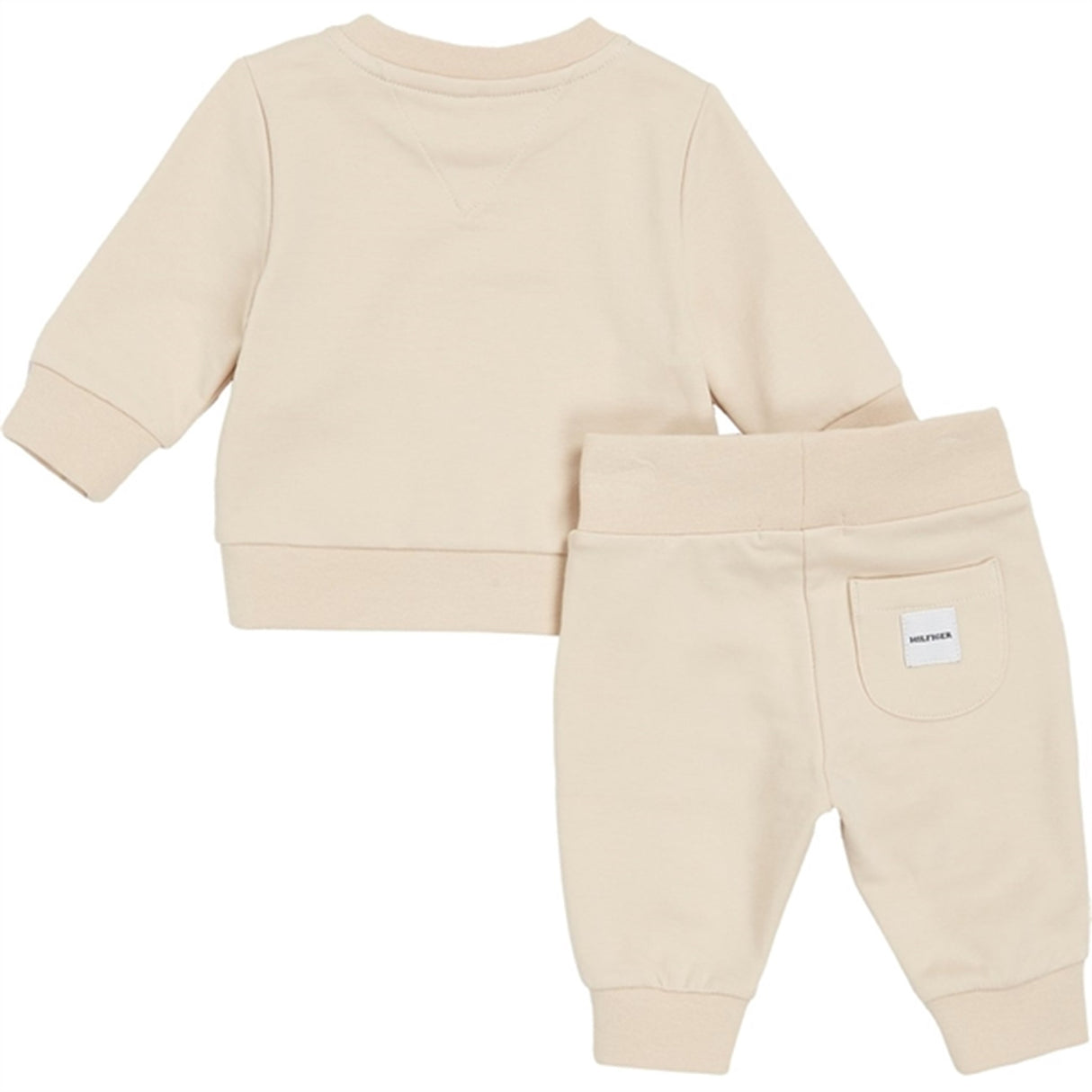 Tommy Hilfiger Baby Curved Monotype Sweatsuit Classic Beige