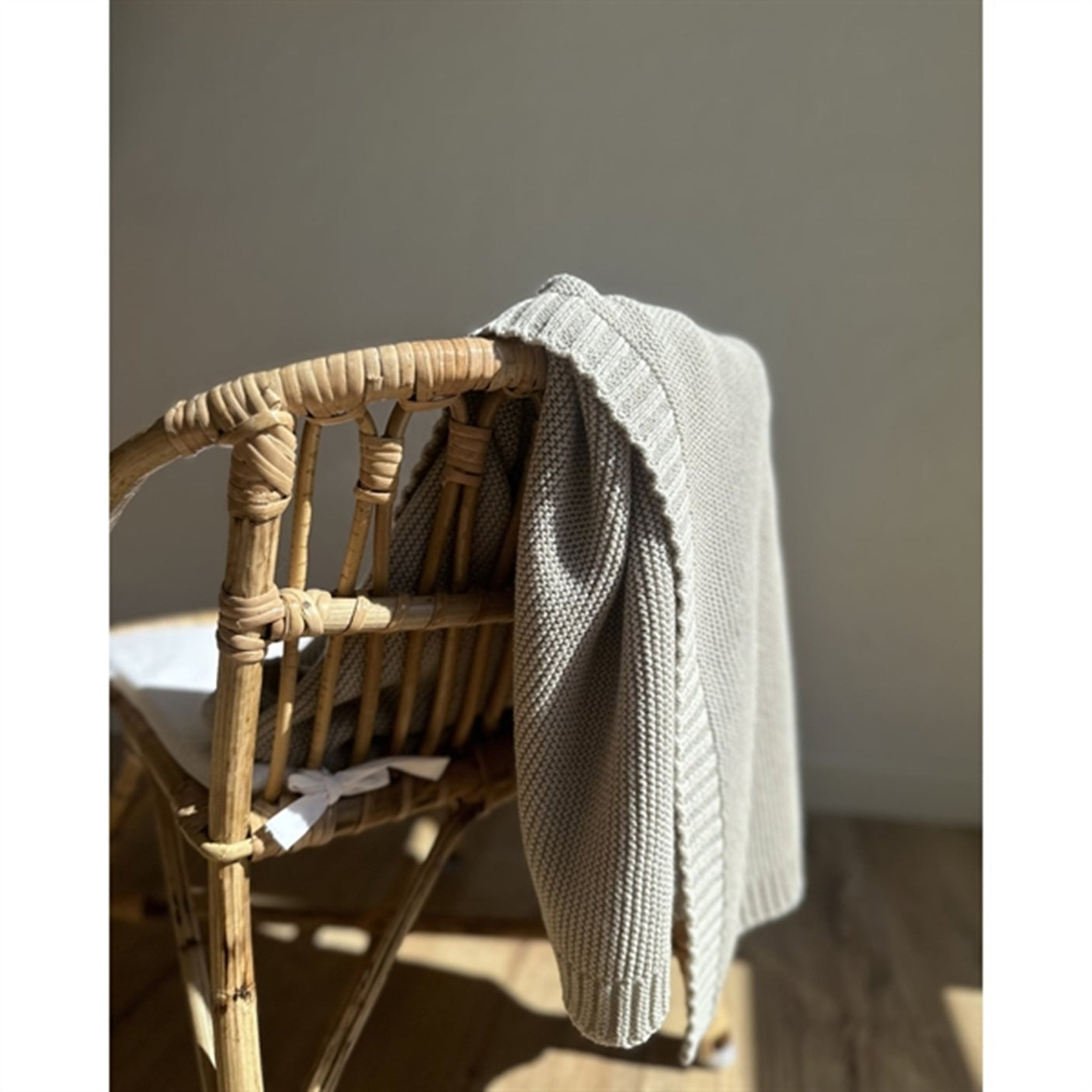 Vanilla COPENHAGEN Knitted Blanket Oyster Grey
