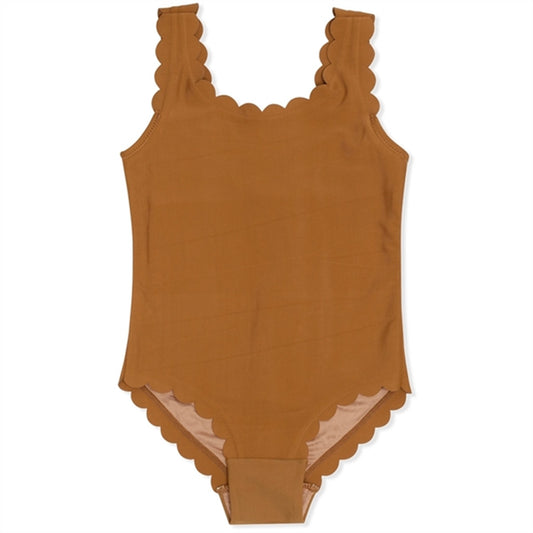 Konges Sløjd Scallop Swimsuit Bronze Brown