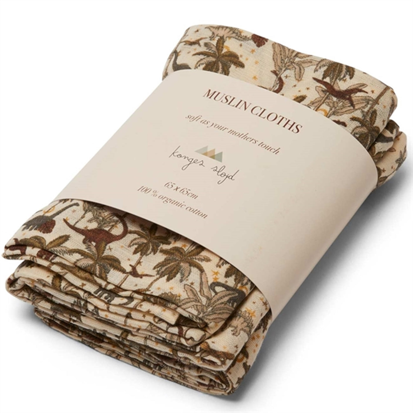 Konges Sløjd Dino Muslin Cloths 3 pk. 2