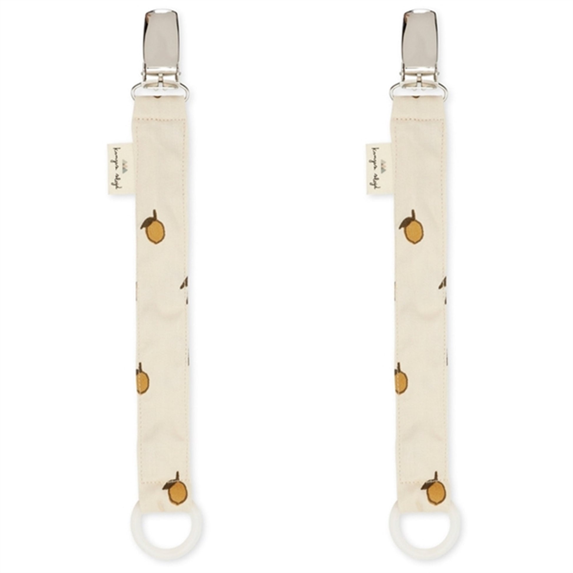 Konges Sløjd Pacifier Strap 2-pack Lemon