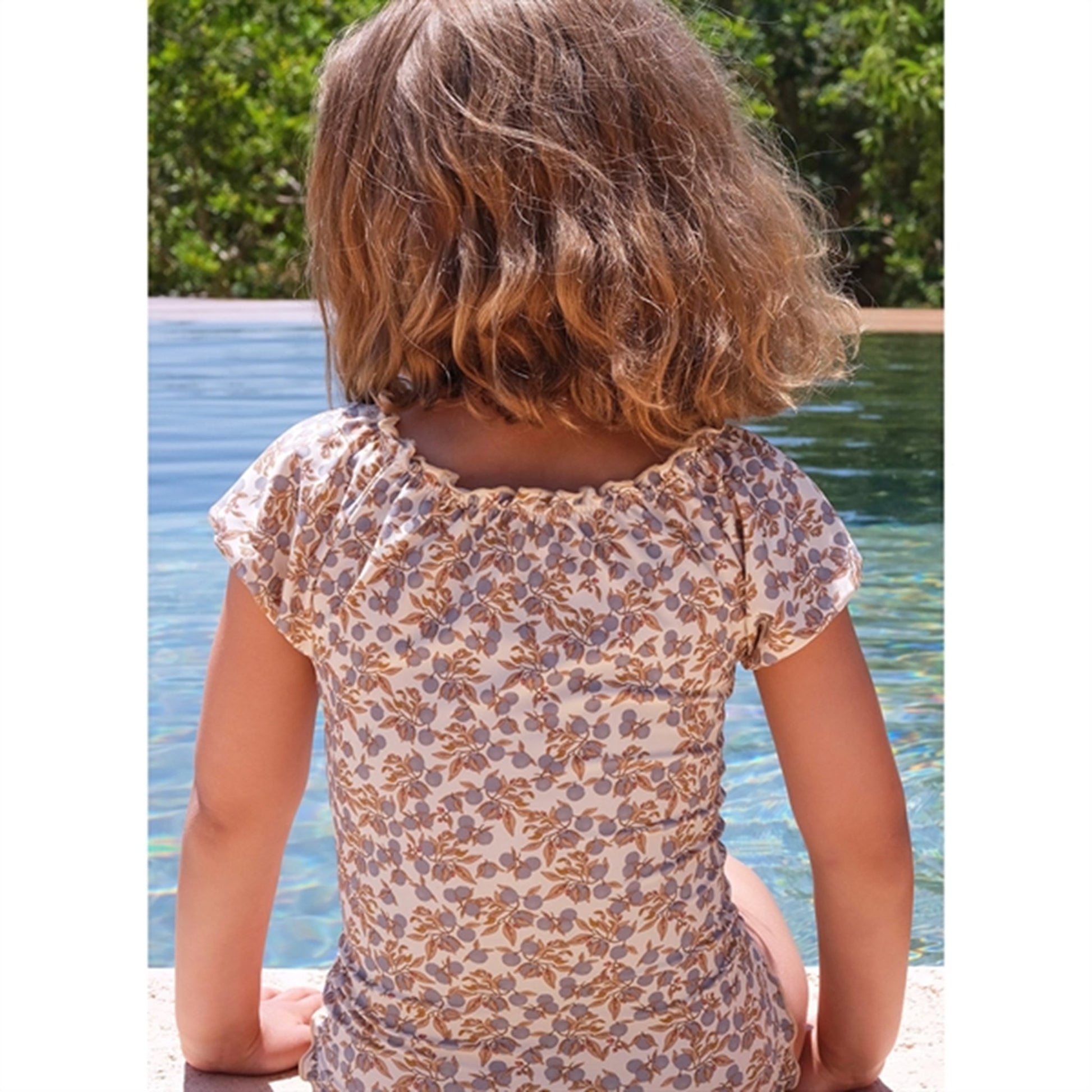 Konges Sløjd Orangery Blue Collette Badedragt With Sleeves