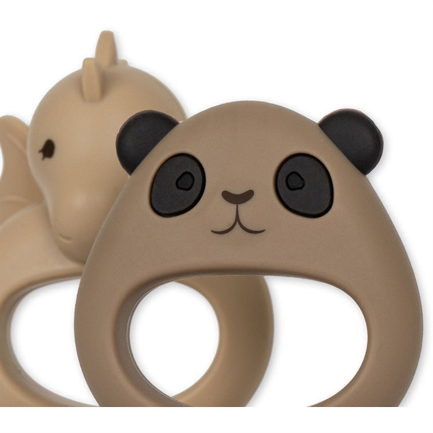 Konges Sløjd Fruit Feeder Dragon & Panda 2-Pack Warm Clay/Shitake