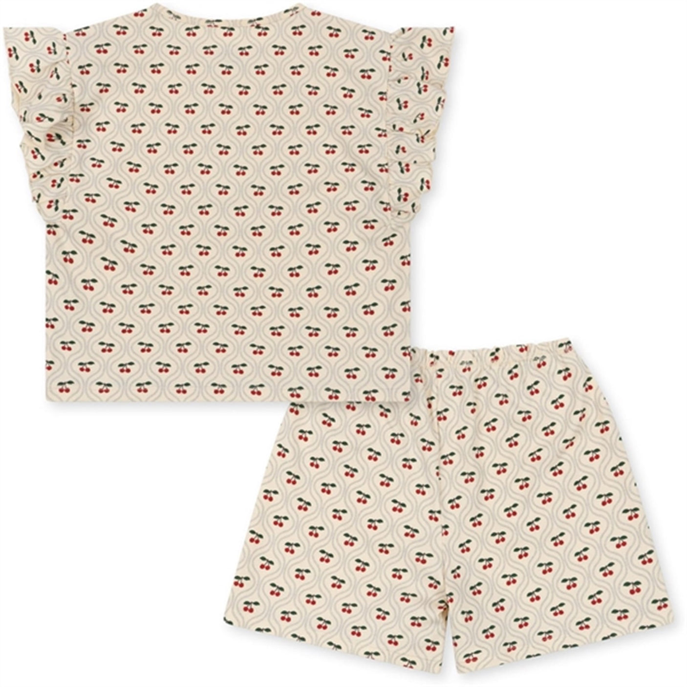 Konges Sløjd Cherry Motif 2-pack Lin Frill Set