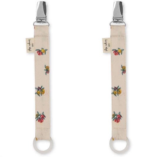 Konges Sløjd Pacifier Clips 2-Pack Peonia