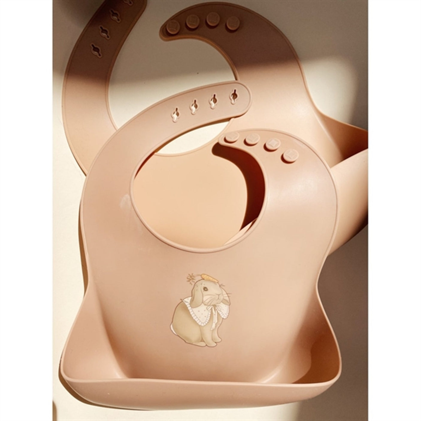 Konges Sløjd Silicone Bib 2-Pack Everyday Uniform Blush