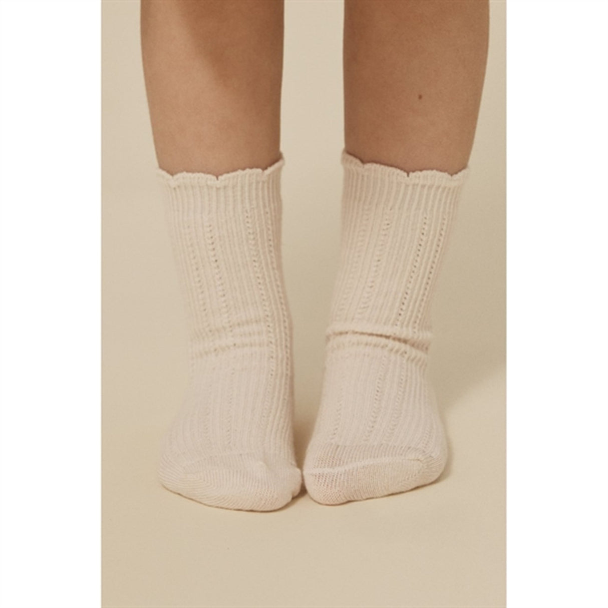 Konges Sløjd Frill Socks 3-Pack Optic White/Sand/Brown