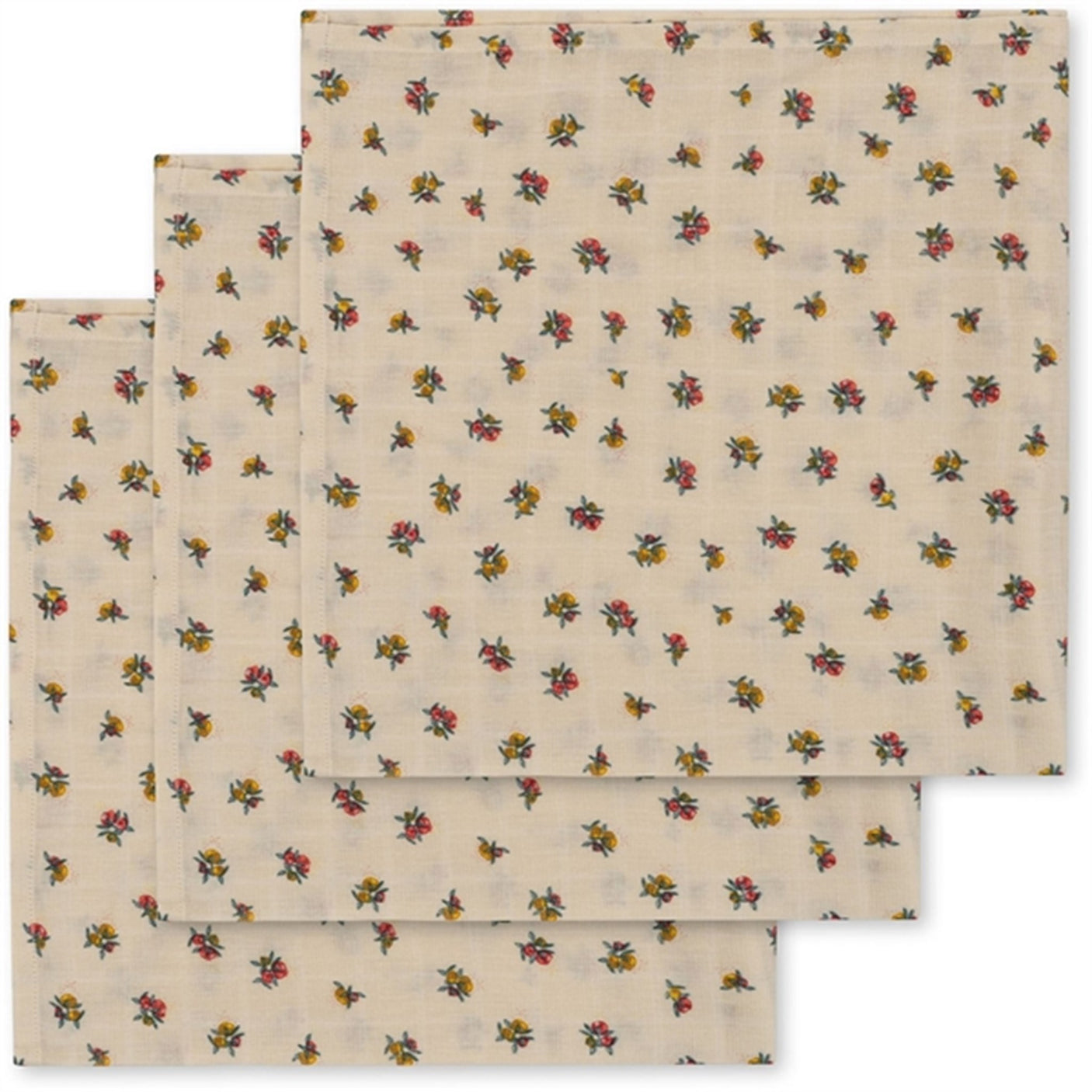Konges Sløjd Muslin Cloths GOTS 3-Pack Peonia