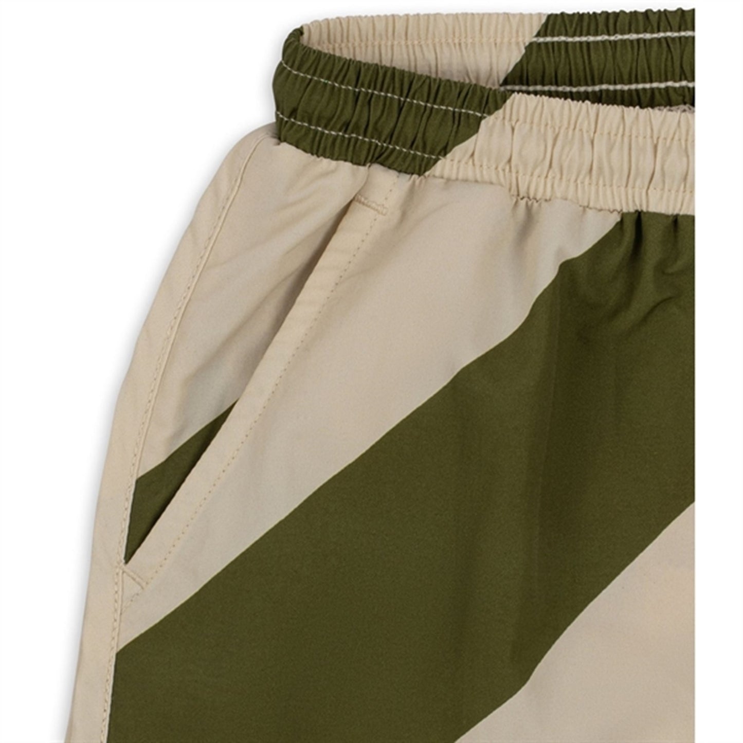Konges Sløjd Asnou Swim Shorts Dark Olive/Creamy White