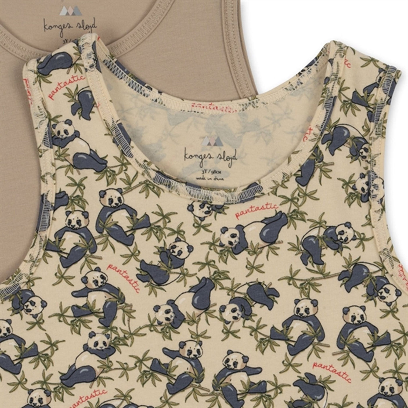 Konges Sløjd Panda/Oxford Tan Basis 2-pack Tanktop