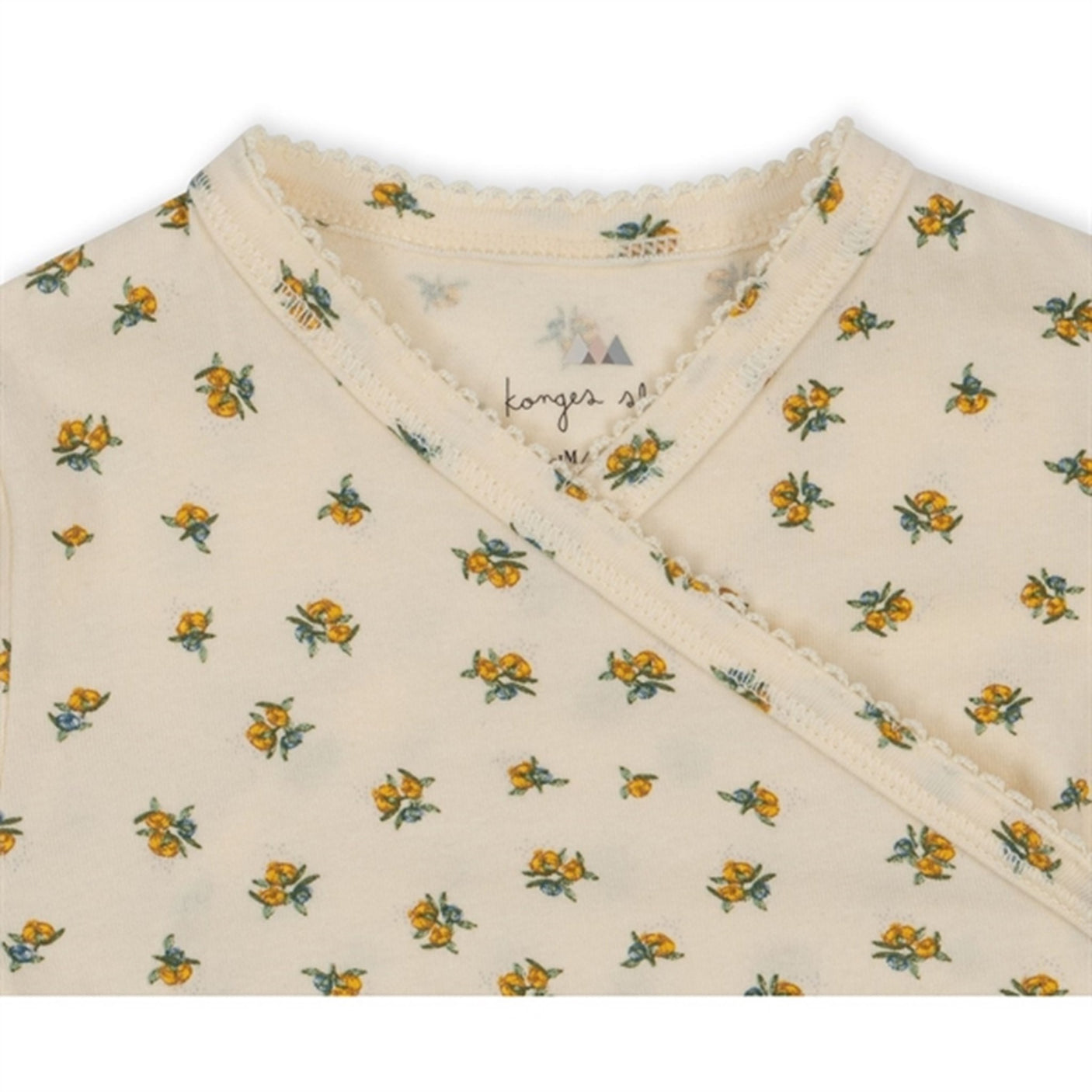 Konges Sløjd Peonia Limone Basis Newborn Onesie
