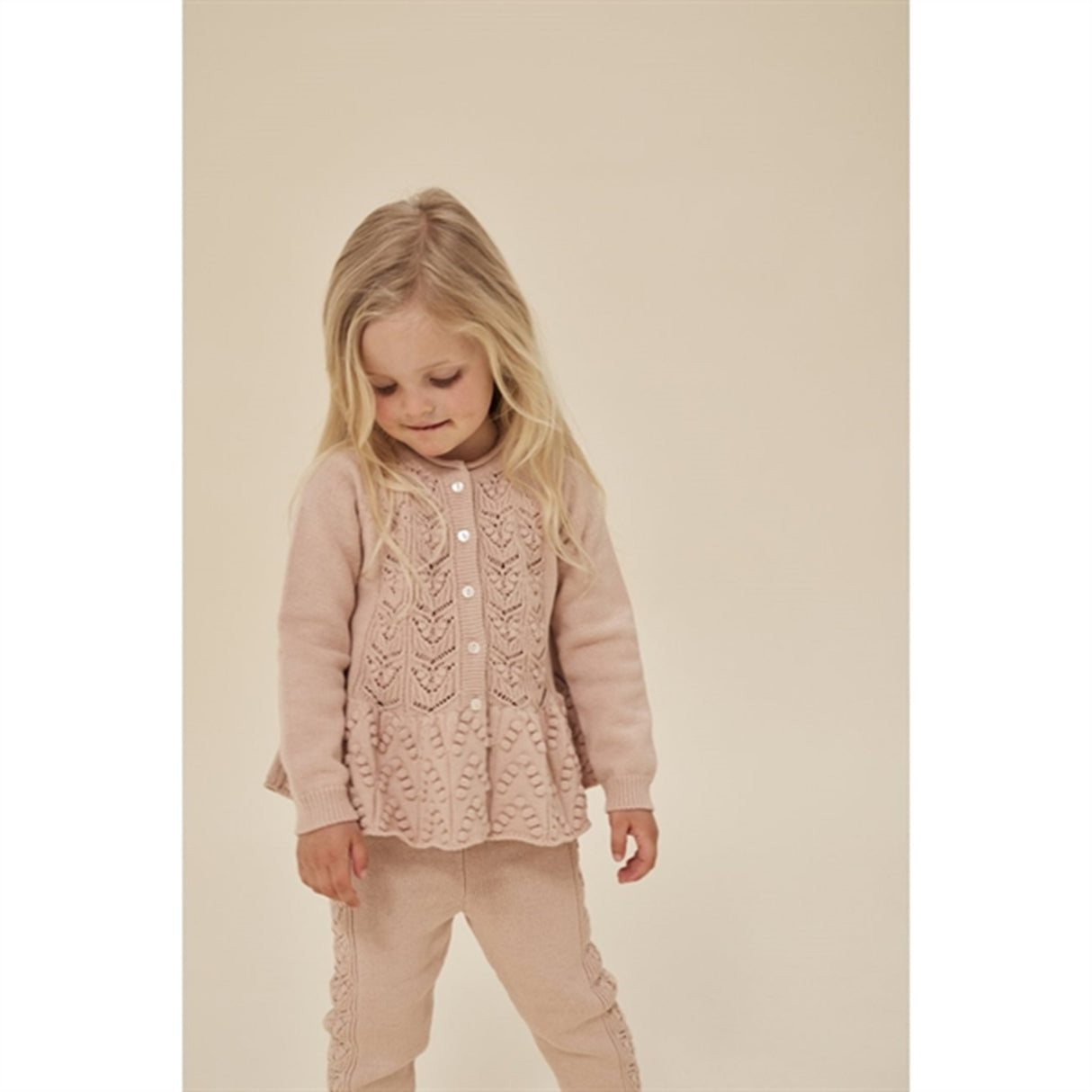 Konges Sløjd Peach Blush Cabby Knit Cardigan
